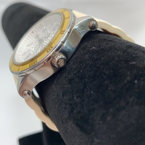 Juicy Couture Glitter Crystal Watch - White/Silver/Gold, Stainless Steel - Picture 3 of 9